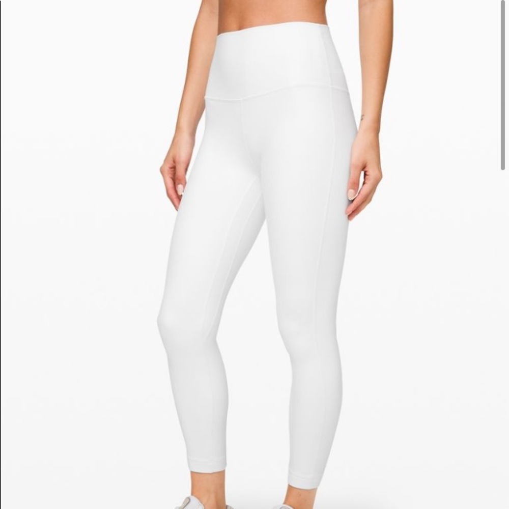 White Lululemon leggings